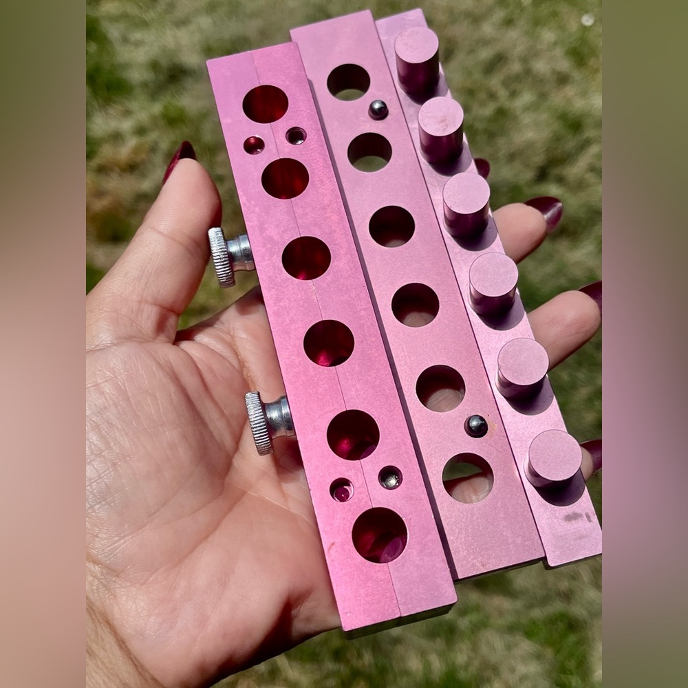 DIY lipstick mold with stripper 6 cavities 12.1 aluminum alloy rose gold dual
